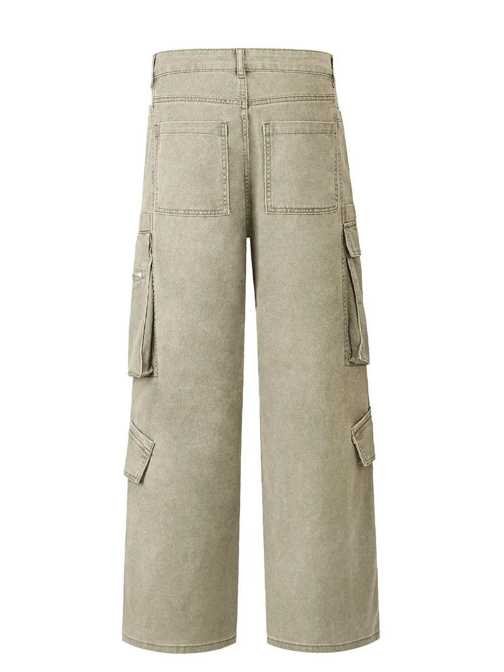 Men's Washed Multi-Pocket Cargo Pants, image 4