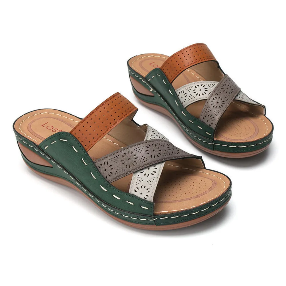 Crisscross Casual Wedge Sandals, image 5