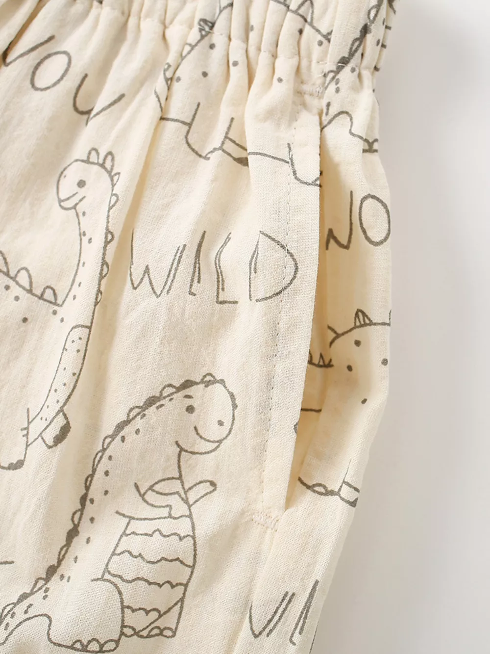 Children's Dinosaur Print Elastic Waist Pants, image 4