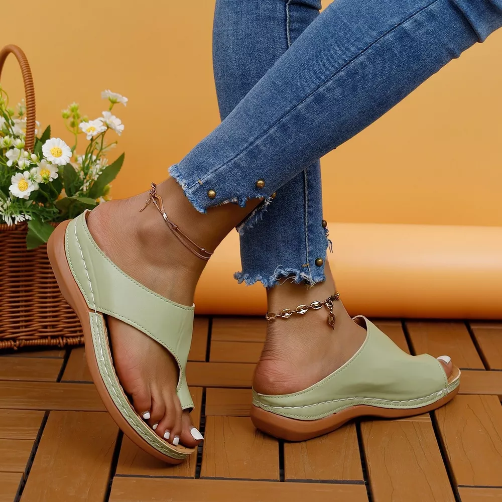 Toe Post Wedge Sandals, image 9