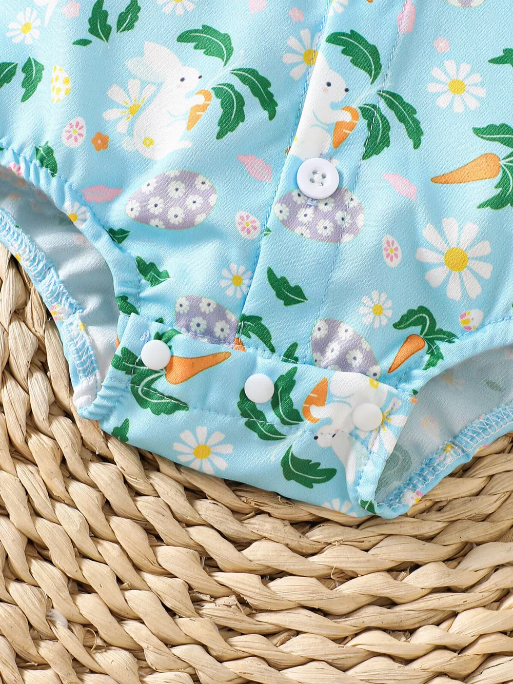 Children's Bunny Print Bodysuit & Suspender Shorts Set, image 5