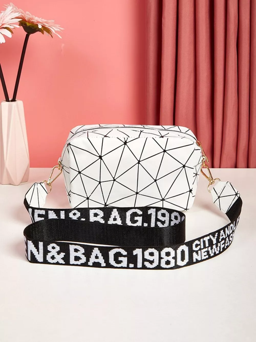 Geometric Pattern Crossbody Bag, image 9