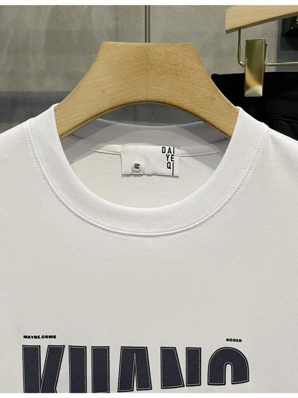 Men's Full Size Letter Round Neck Short Sleeve T-Shirt Plus Size, image 5