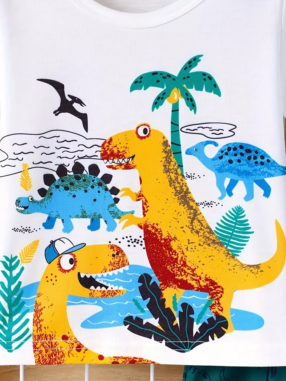 Children's Dinosaur Short Sleeve Tee and Shorts Set, image 3