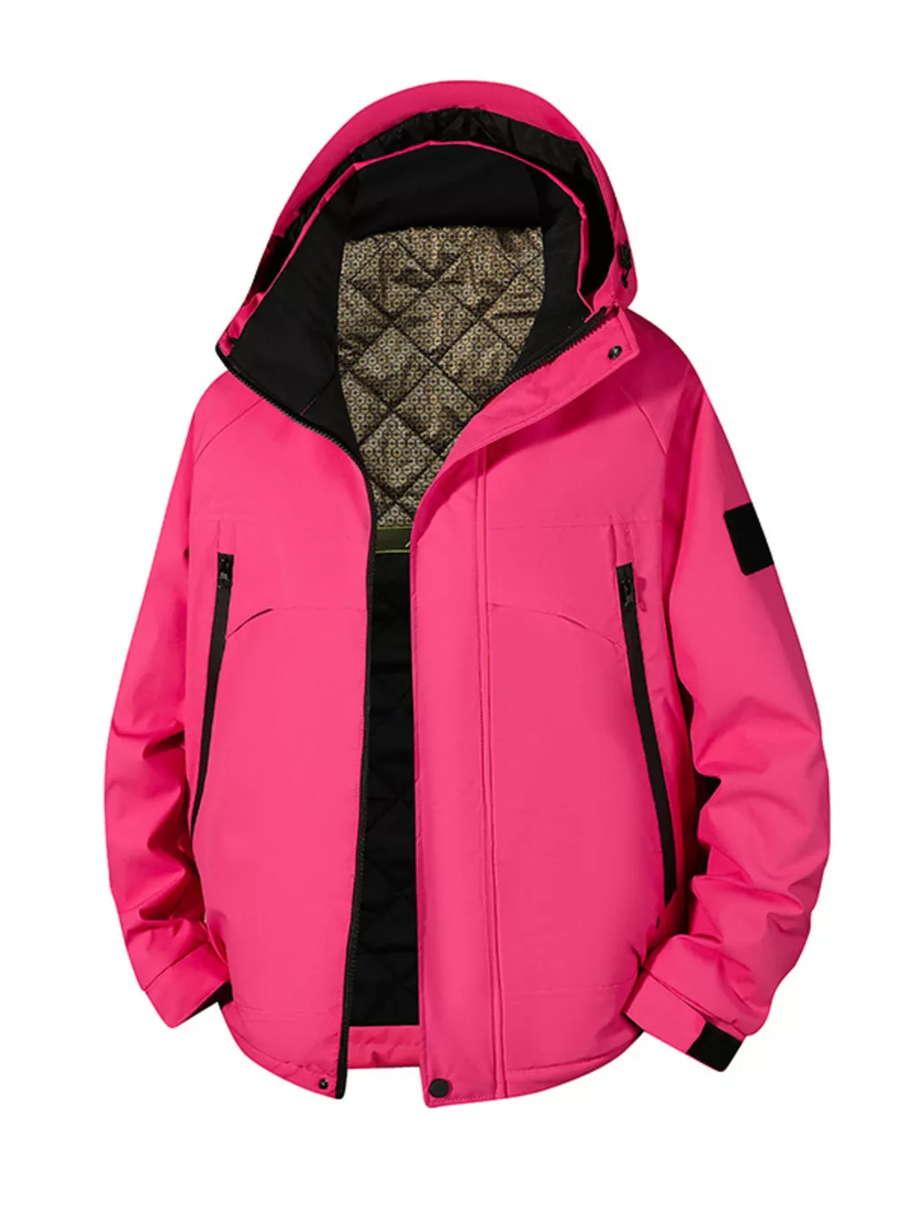 Men's Full Size Hooded Zip Up Winter Jacket Plus Size, image 3
