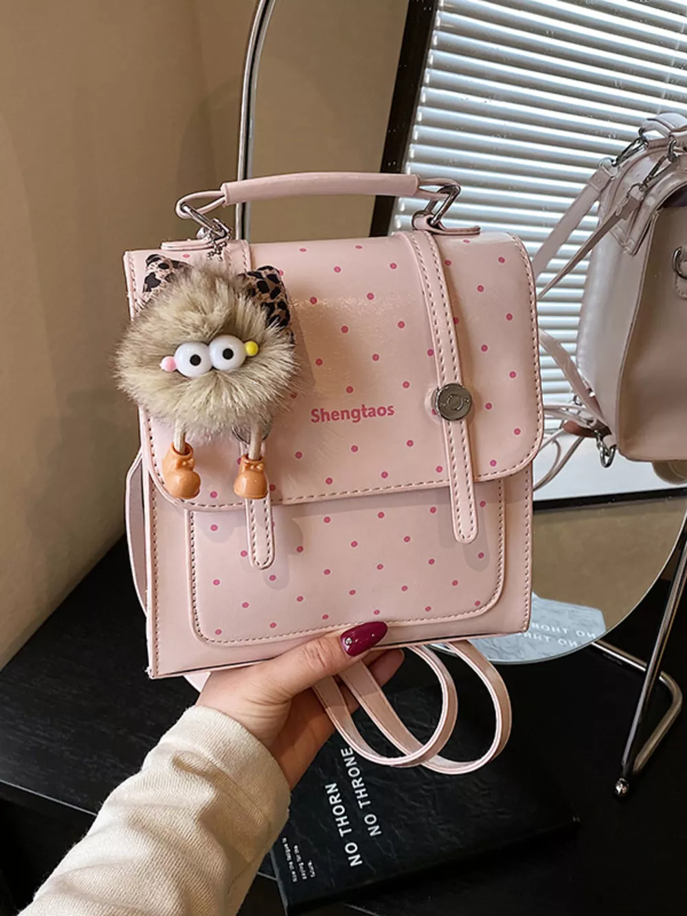 Polka Dot Backpack Bag, image 2
