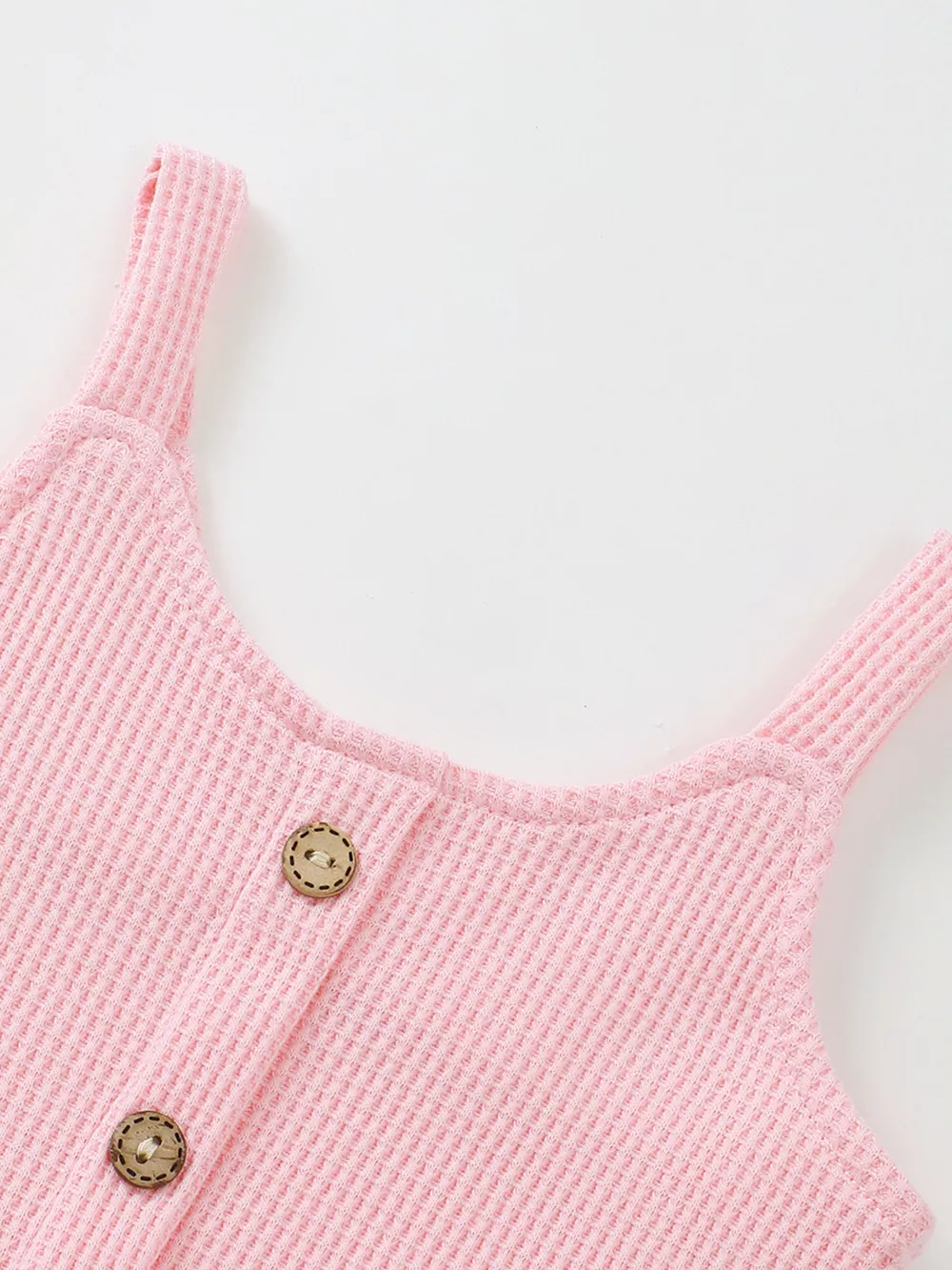 Children's Waffle Knit Tank Top and Bow Shorts Set, image 3