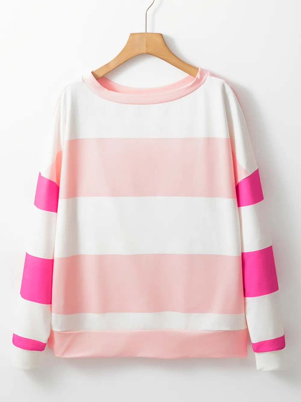 Color Block Drop Shoulder Long Sleeve Top, image 16
