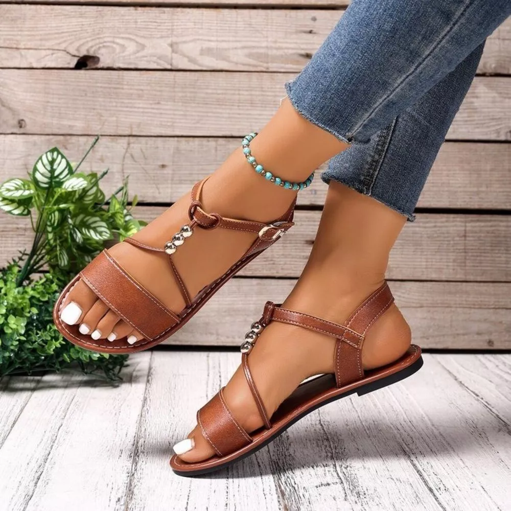 Open Toe Flats Sandals, image 4