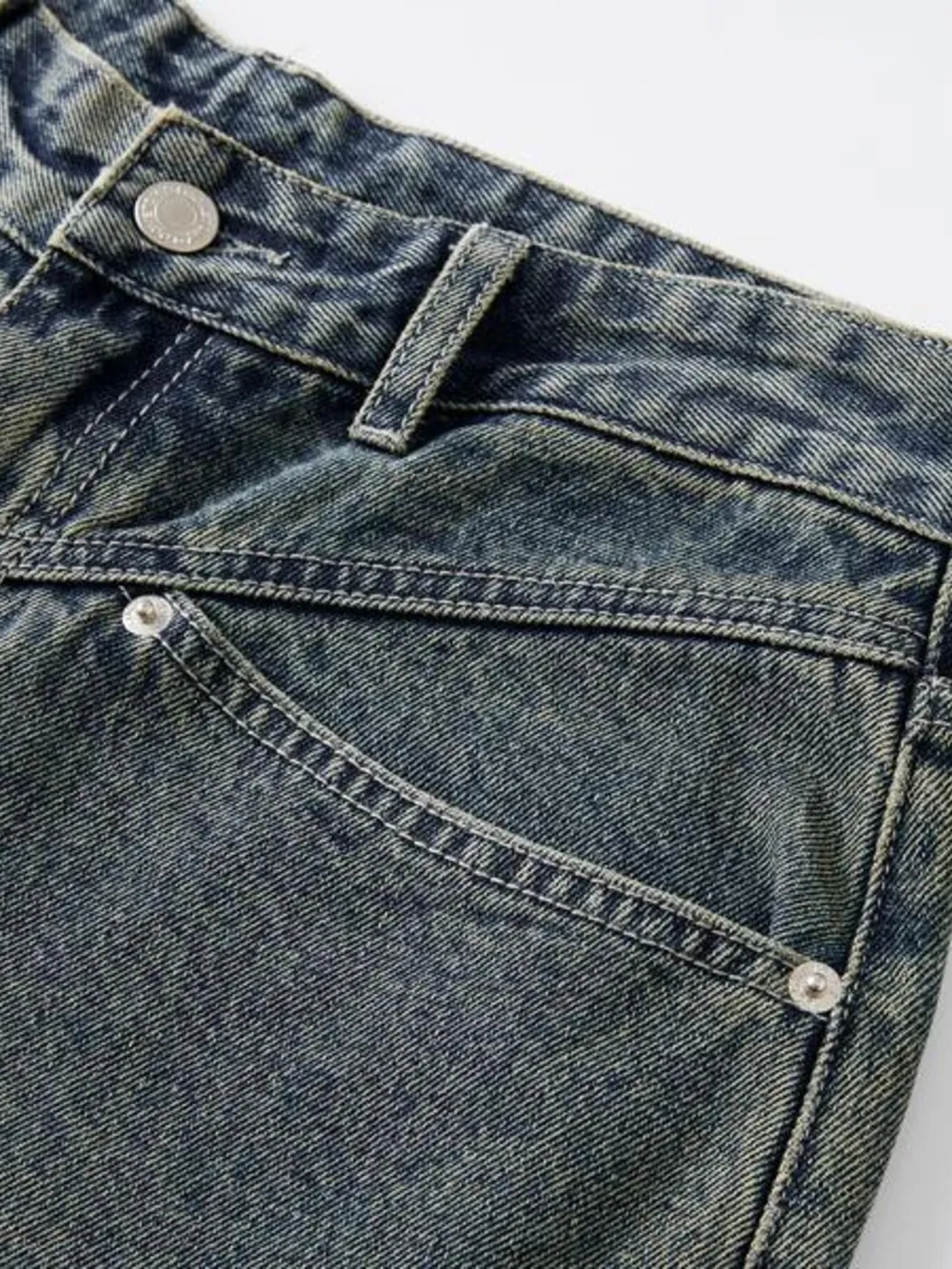 Men's Full Size Vintage Wash Wide Leg Jeans Plus Size, image 5