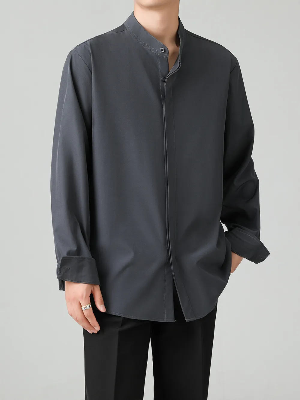 Men's Full Size Button Down Long Sleeve Shirt Plus Size, image 6