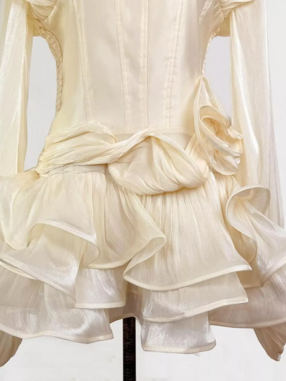 Ruffled Long Sleeve Mini Dress, image 6