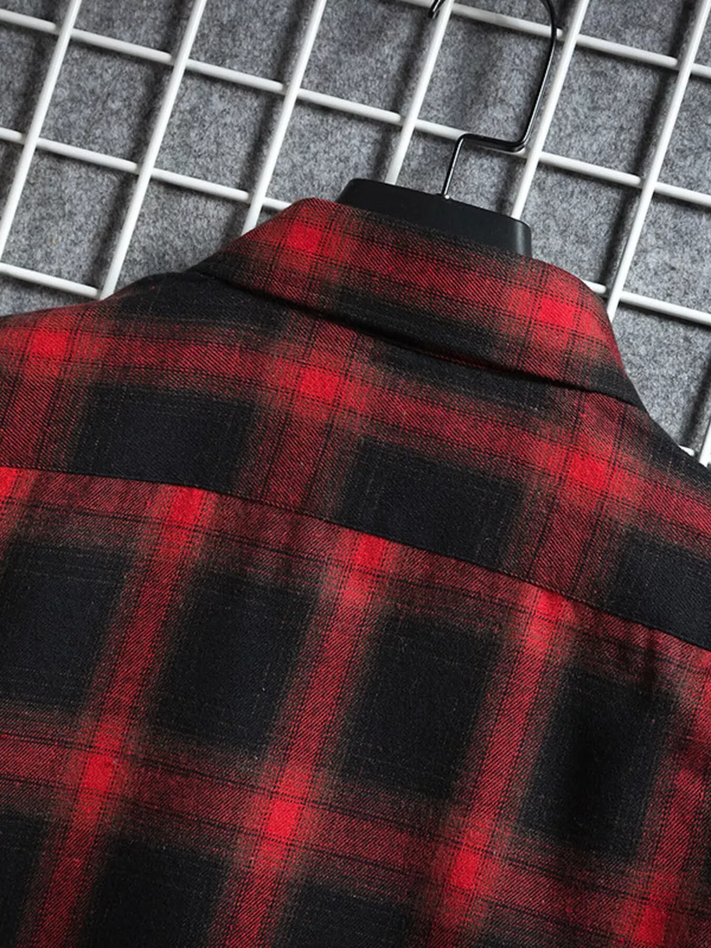 Men's Plus Size Plaid Button Up Short-Sleeve Shirt, image 10