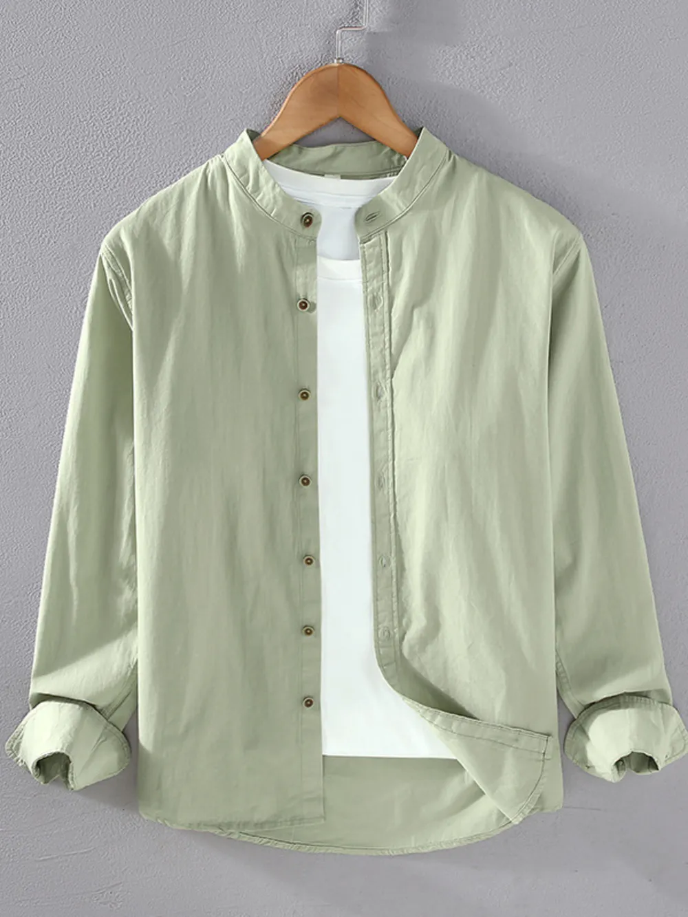 Men's Plus Size Button Up Long Sleeve Shirt, image 5