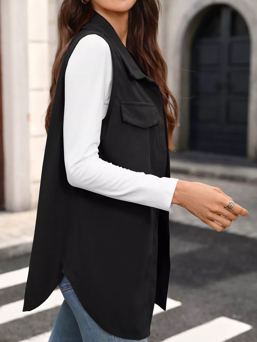 Button-Down Utility Vest Coat, image 13