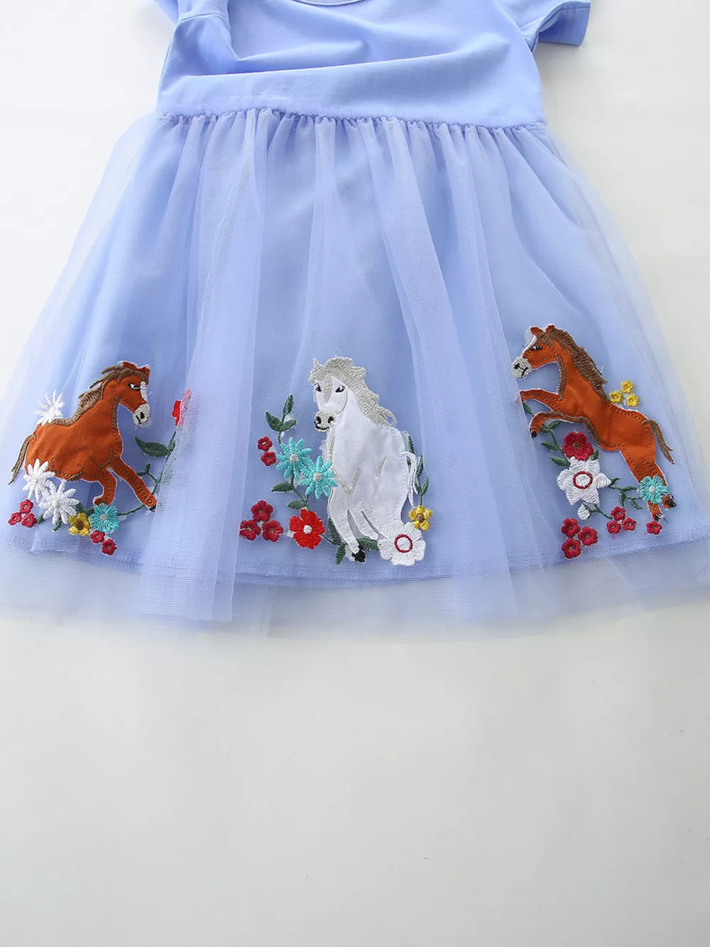 Children's Horse Embroidered Tulle Dress, image 4