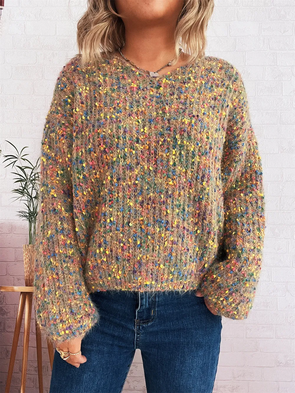 Colorful Long Sleeve Sweater, image 19