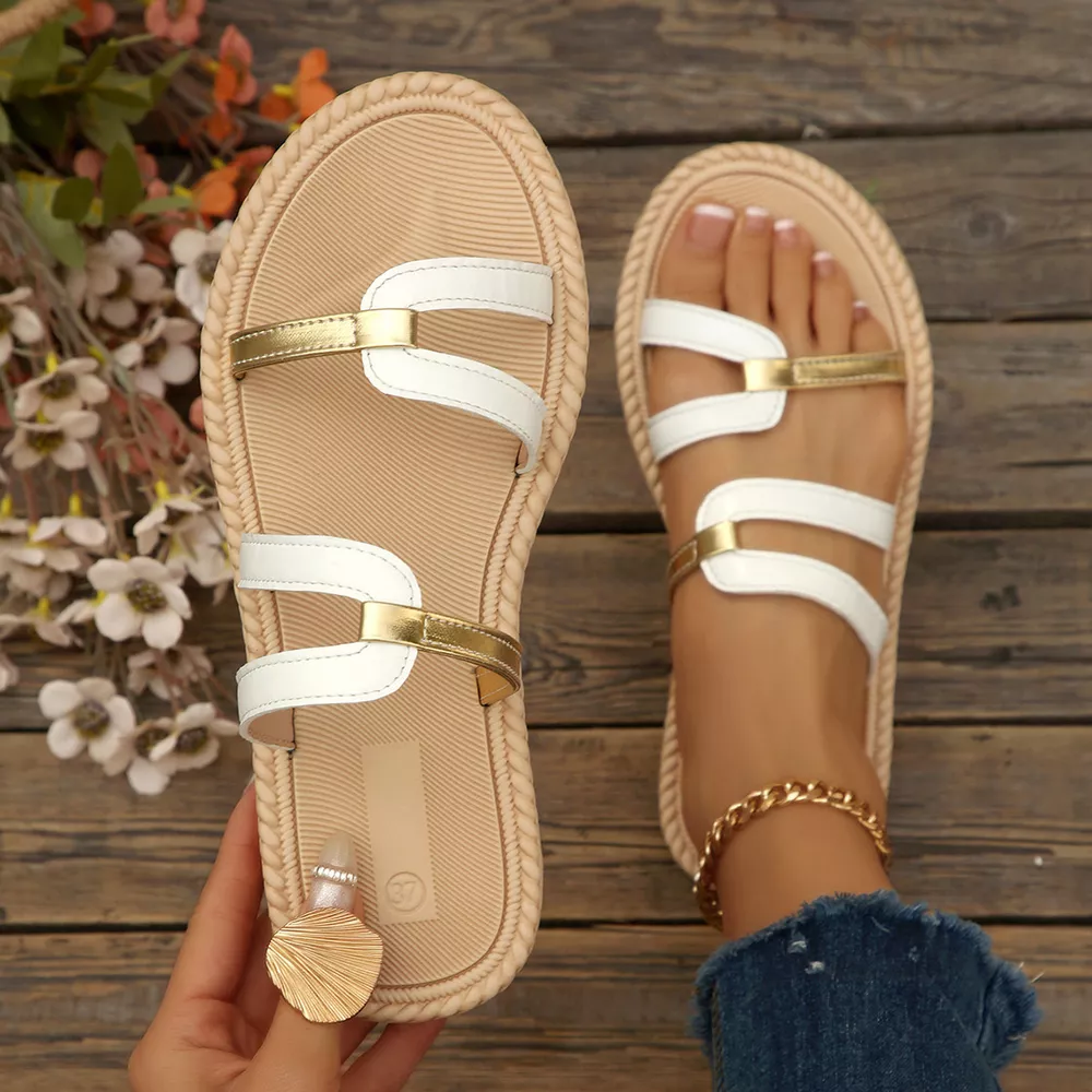 Open Toe Flats Sandals, image 4