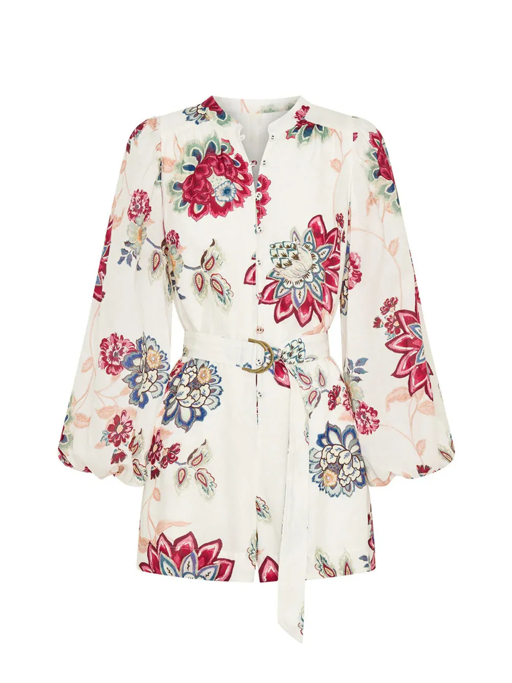 Floral Print Long Sleeve Romper, image 3
