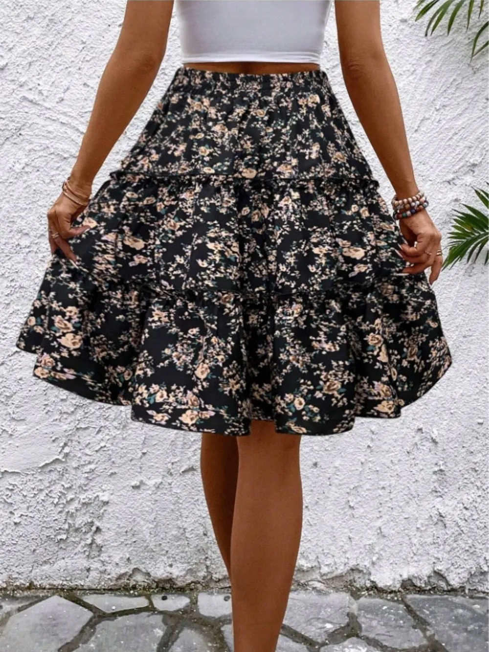 Floral Print Midi Skirt, image 10
