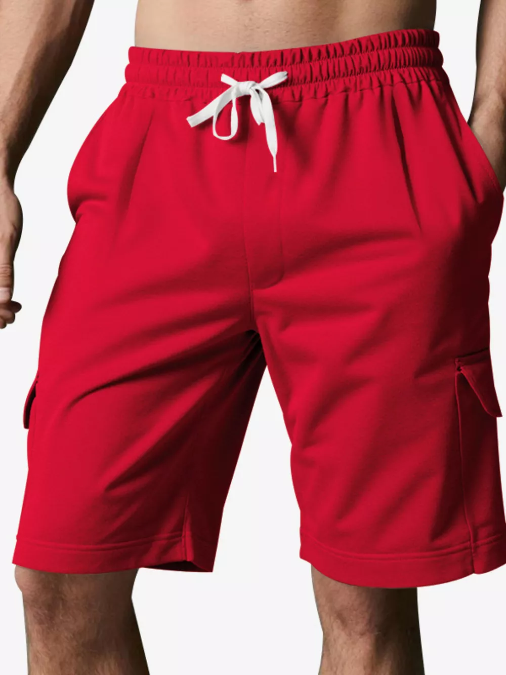 Men's Full Size Drawstring Pocketed Shorts Plus Size, image 2
