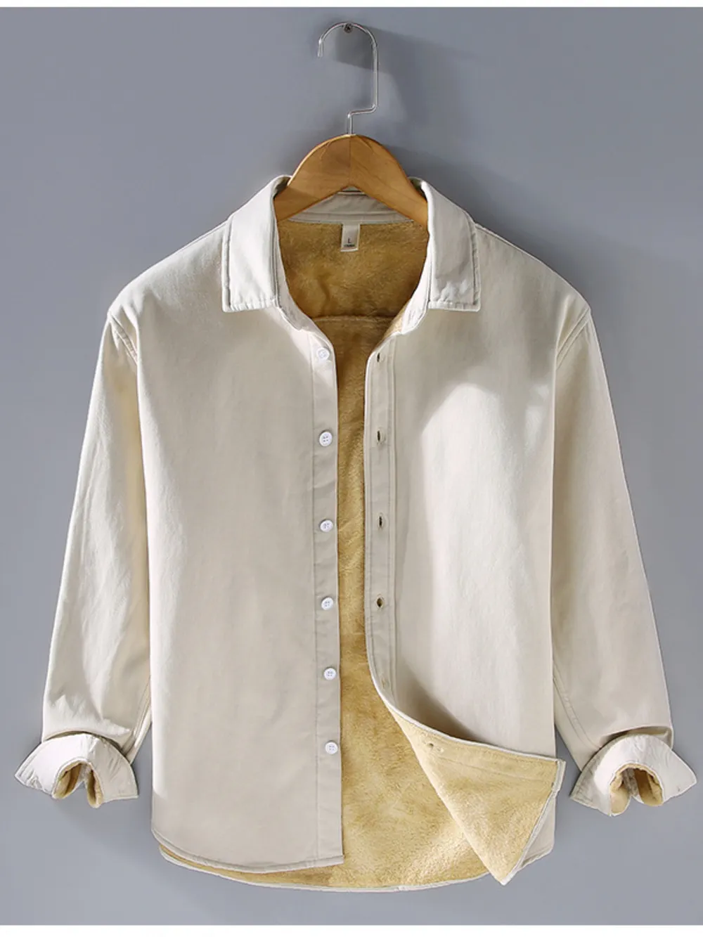 Men's Plus Size Button Up Long Sleeve Shirt