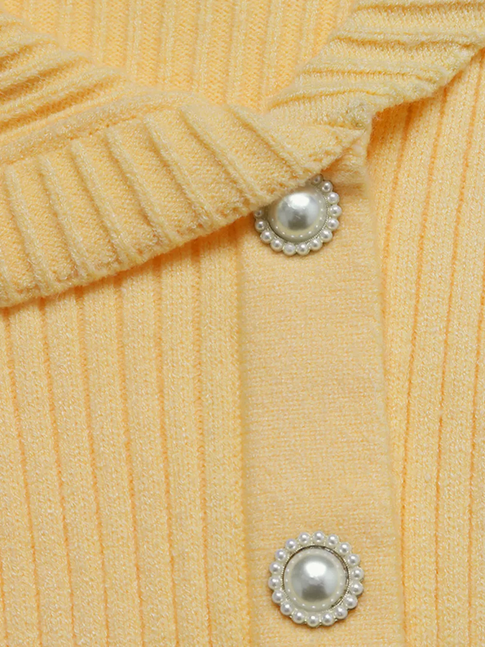 Asymmetrical Ribbed Button Up Cardigan, image 6