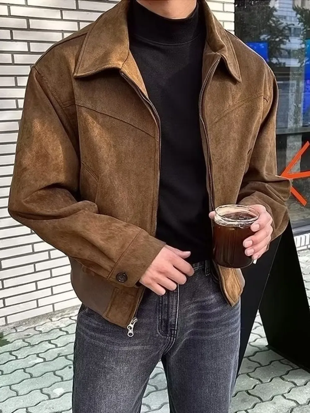 Men's Plus Size Zip Up Casual Jacket, image 2