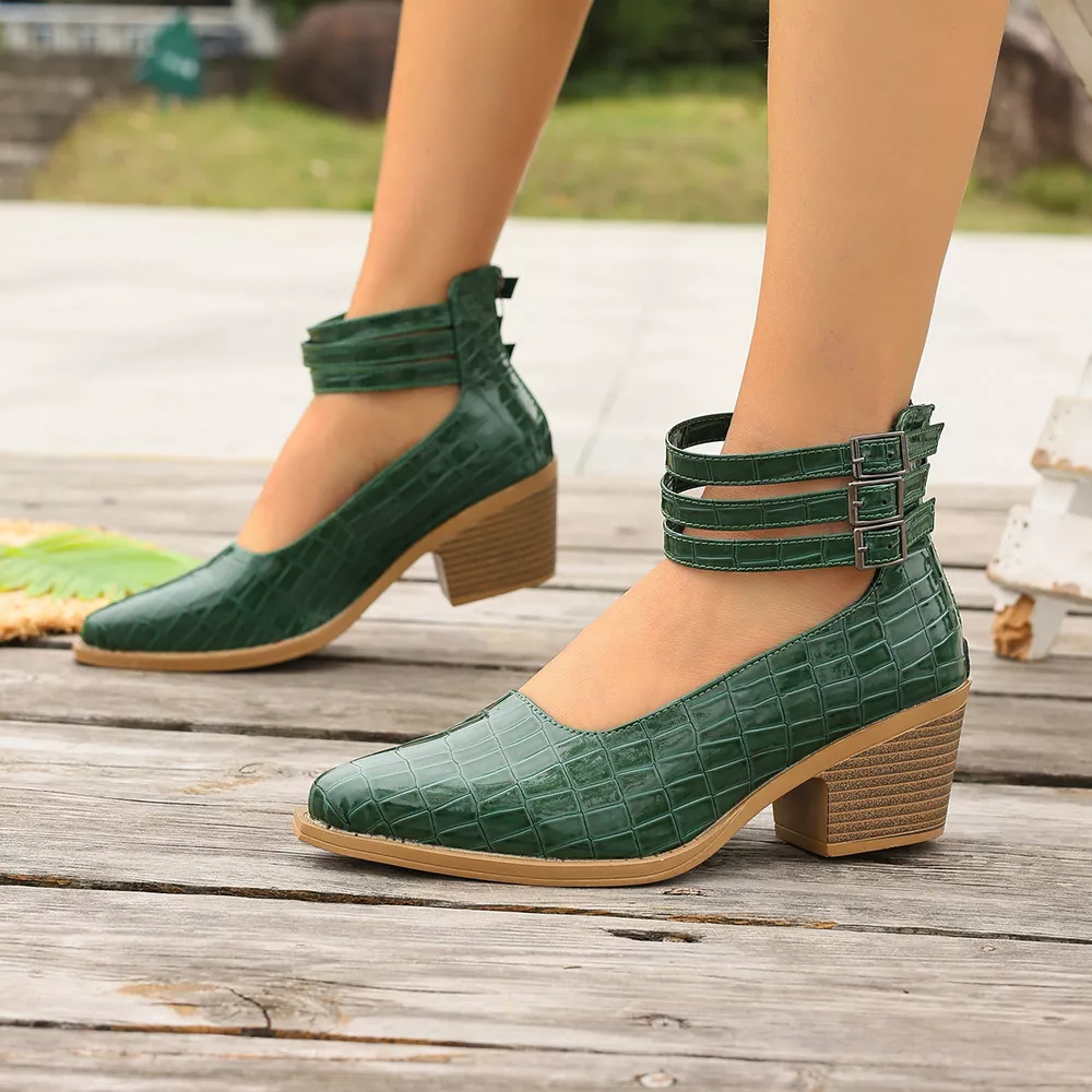 Point Toe Block Heels Pumps, image 7