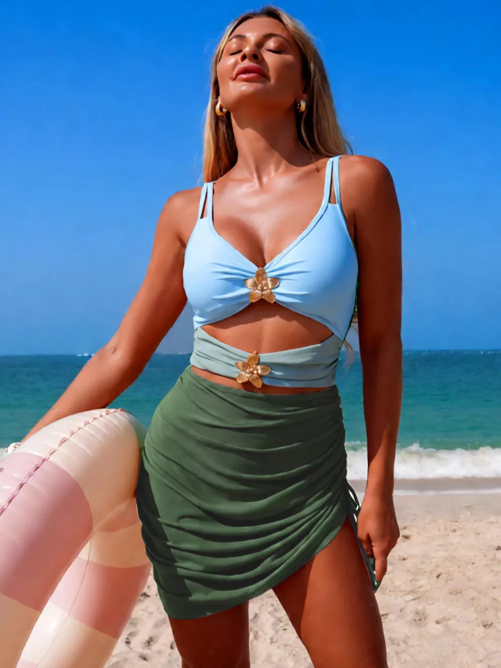 Color Block Cutout One-Piece Swimsuit, image 9