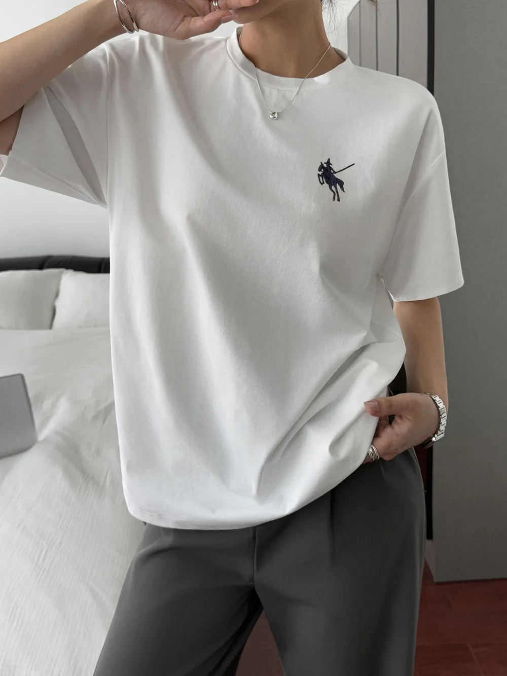 Round Neck Short Sleeve T-Shirt, image 4