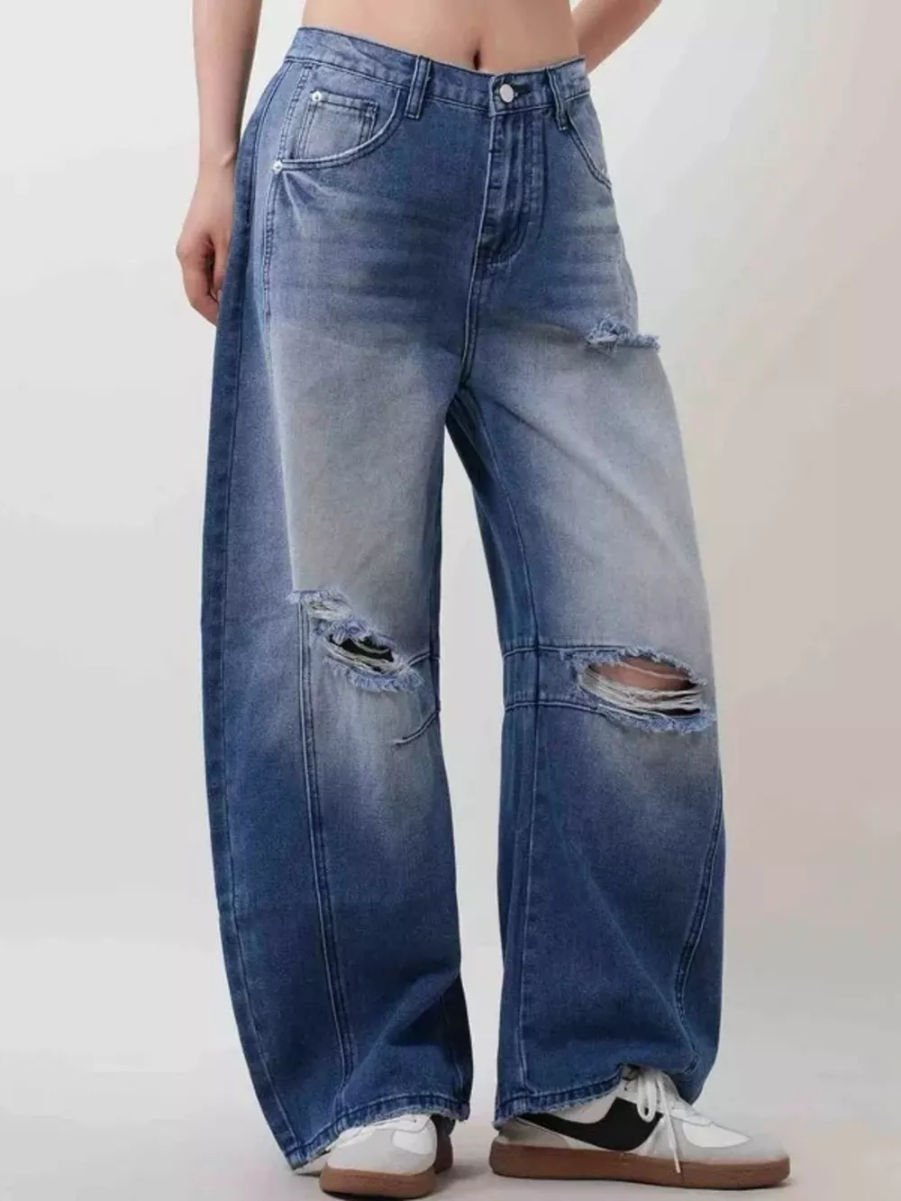 Distressed Wide Leg Jeans, image 7