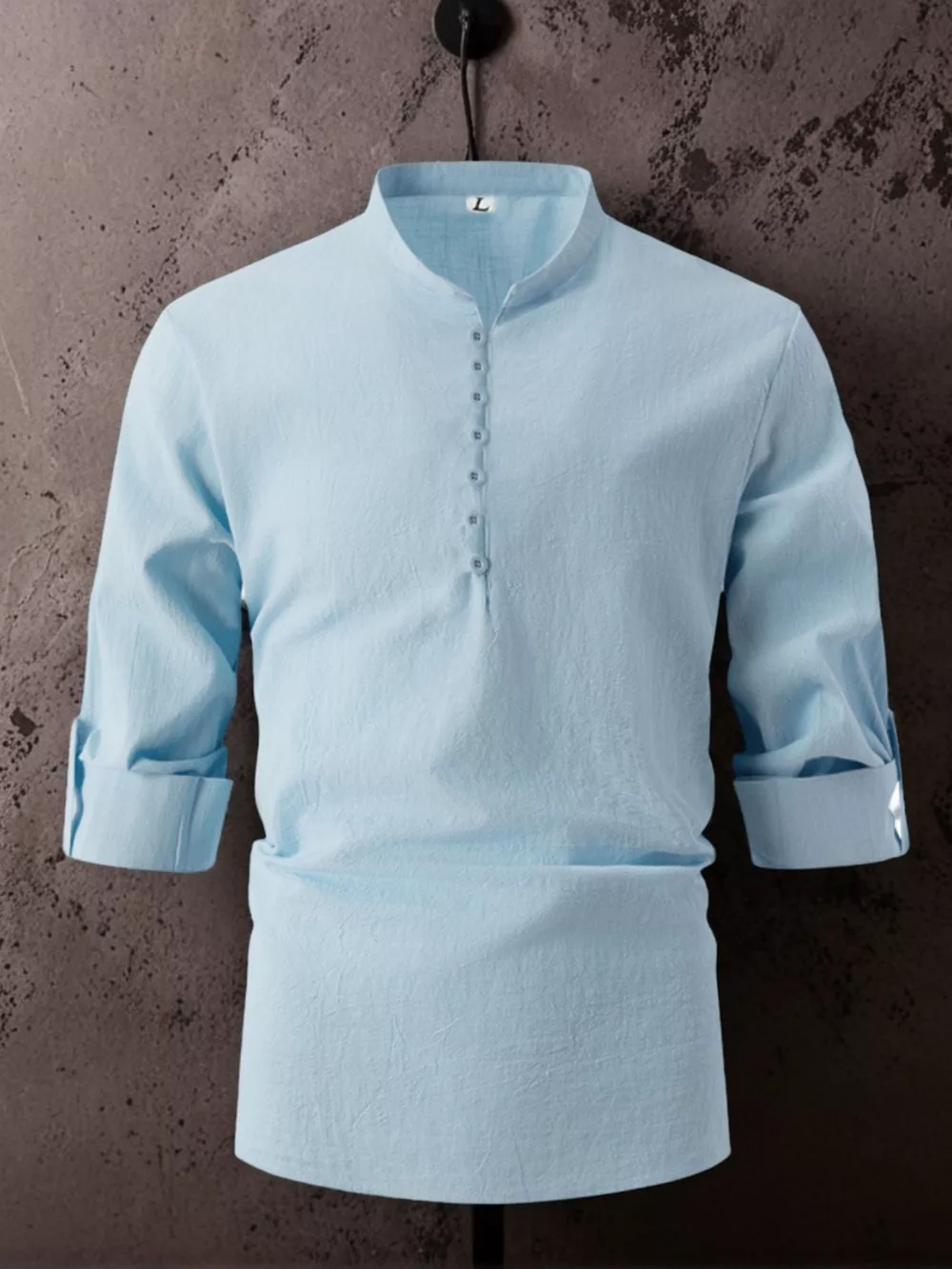 Men's Full Size Button Detail Short Sleeve Shirt Plus Size, image 4