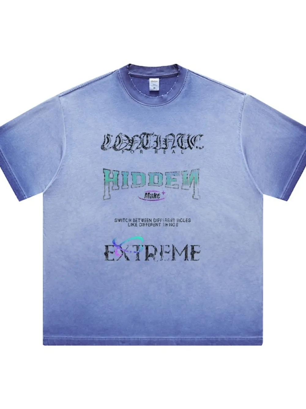 Men's Letter Graphic Round Neck Short Sleeve T-Shirt, image 5