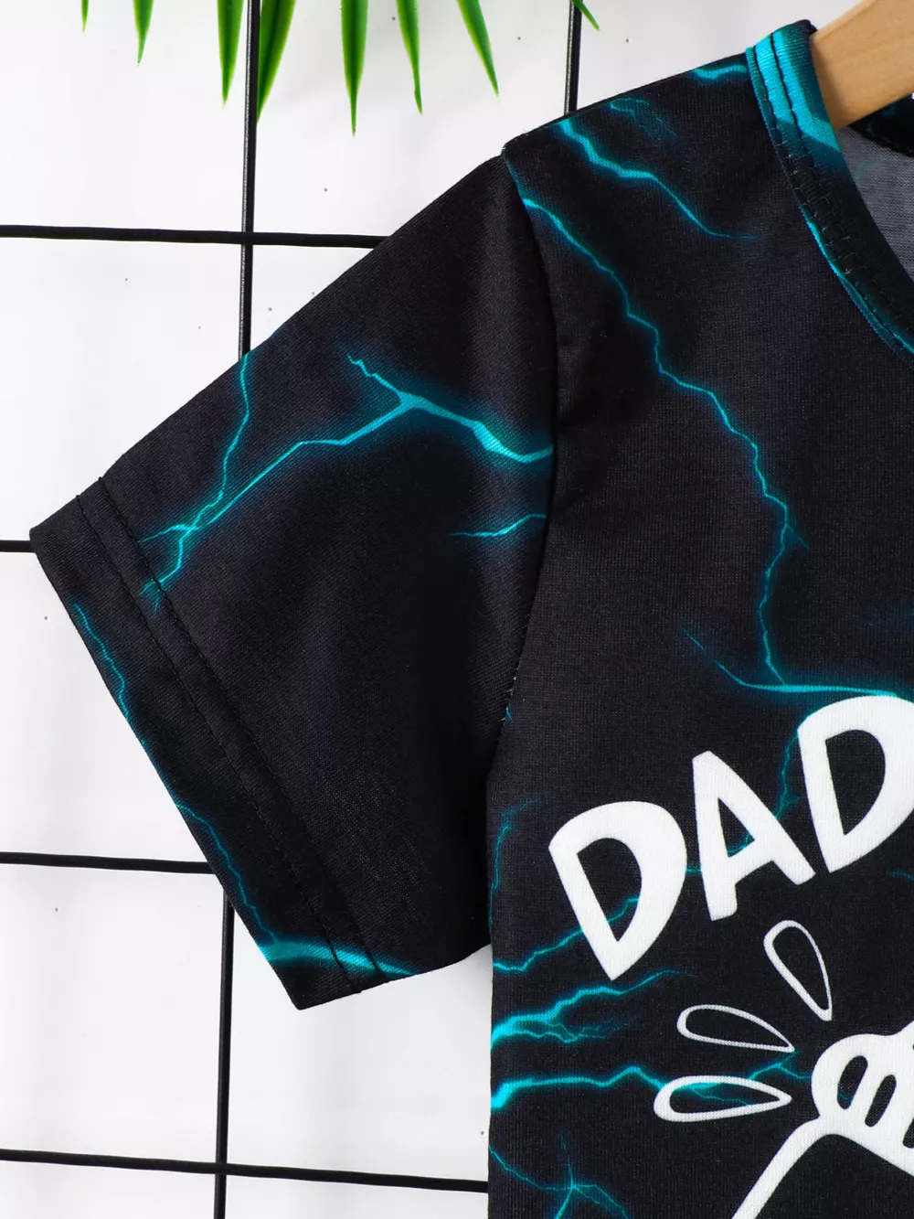 Children's Daddy & Son Best Friend Lightning Print Tee & Denim Shorts Set, image 5