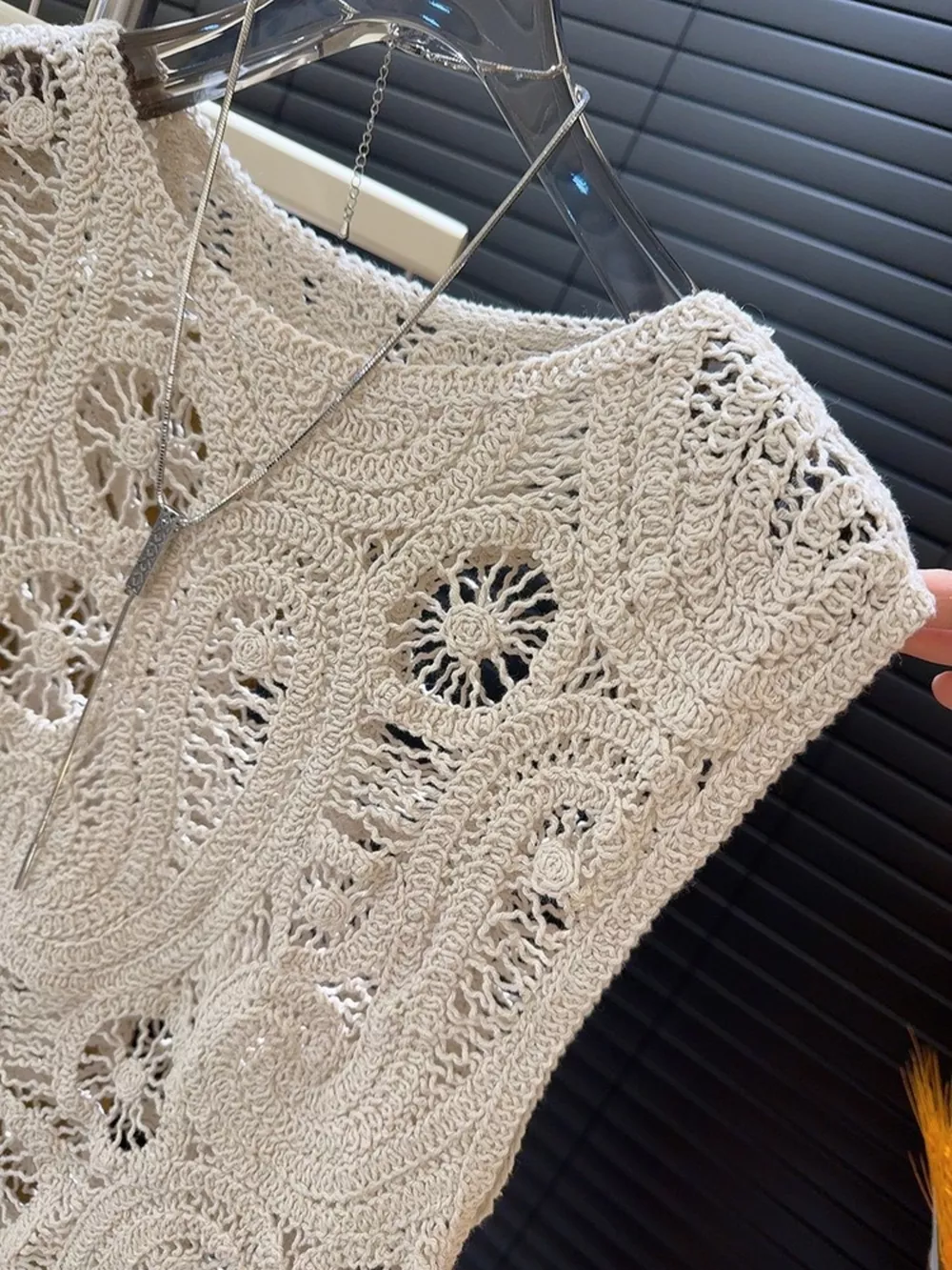 Crochet Sleeveless Tank and Skirt Set, image 8