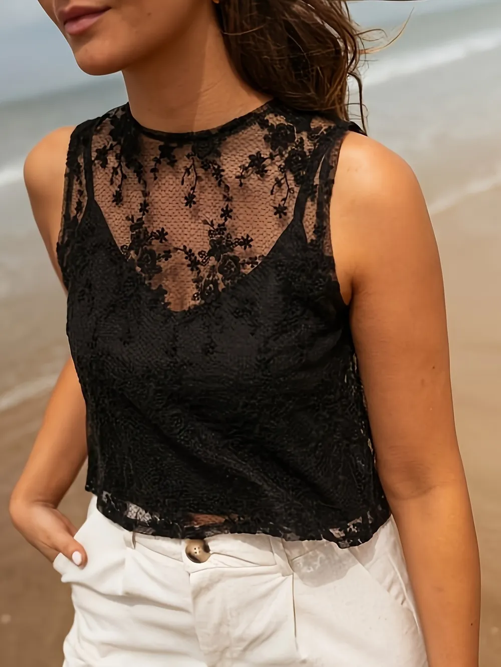 Lace Tie Back Tank, image 7
