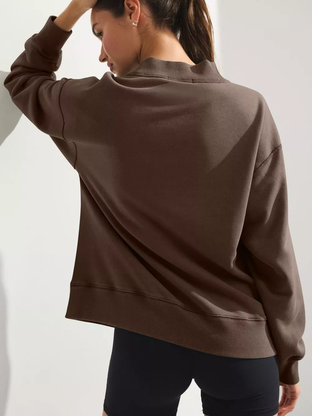 Mock Neck Oversized Sweatshirt, image 4