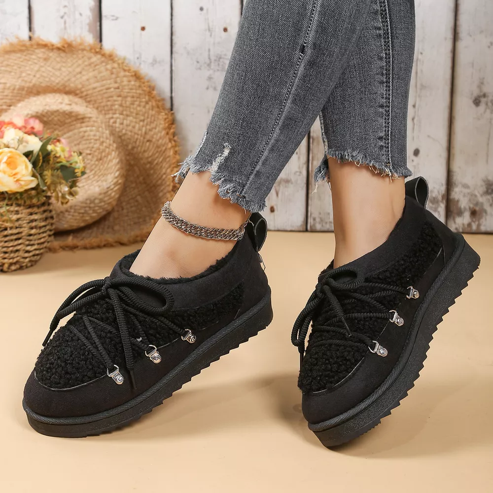 Lace Up Round Toe Platform Ankle Boots, image 6