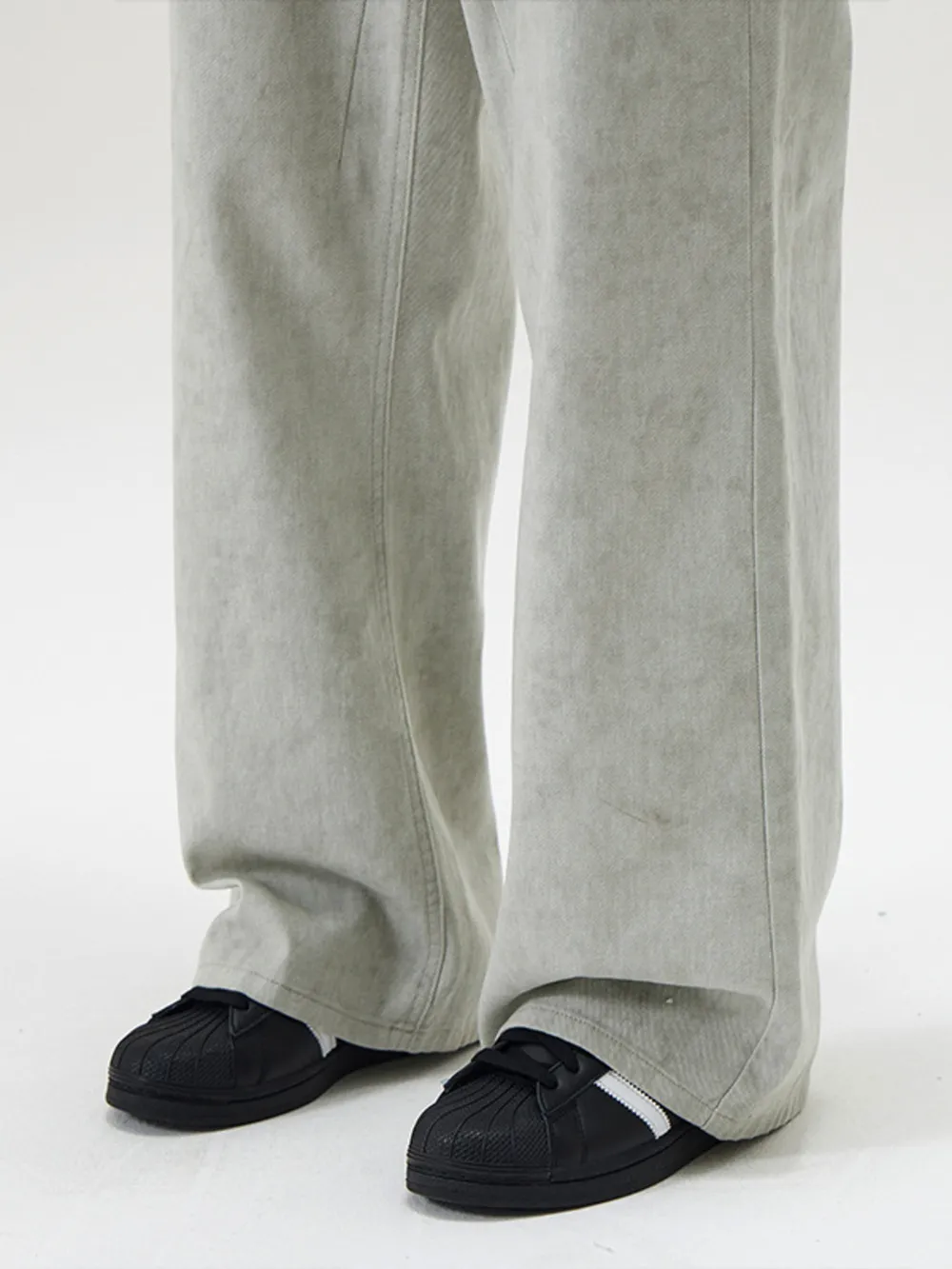 Men's Full Size Washed Wide Leg Pants Plus Size, image 8