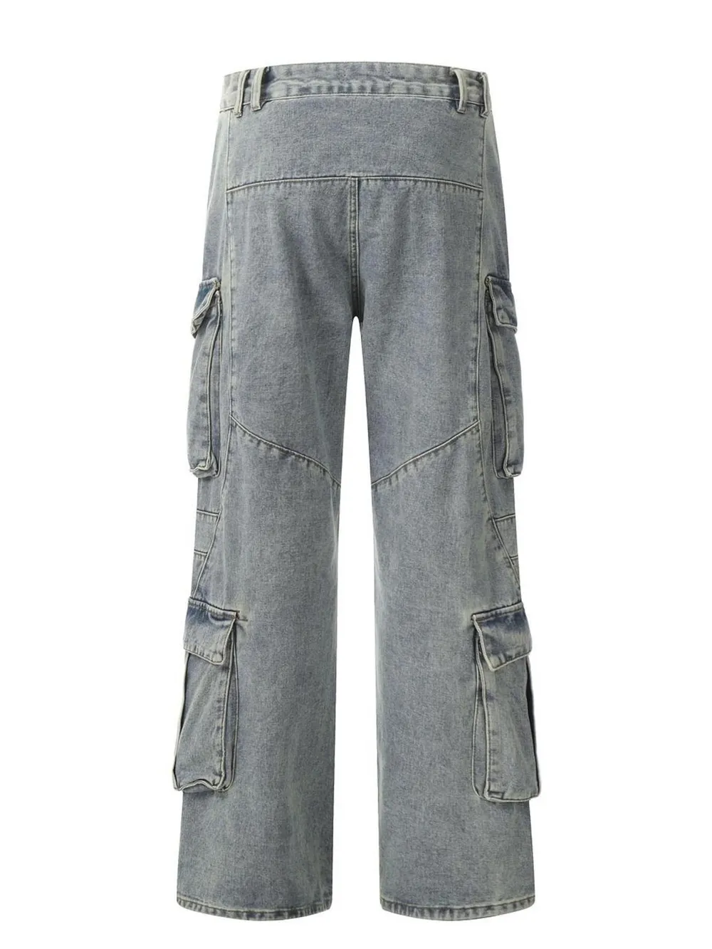 Men's Multi-Pocket Cargo Wide Leg Jeans, image 3