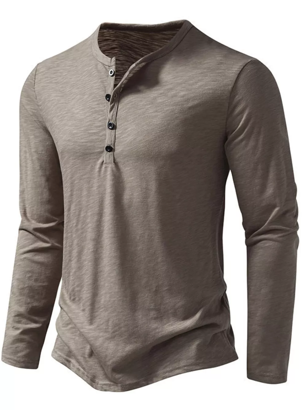 Men's Long Sleeve Henley T-Shirt, image 20