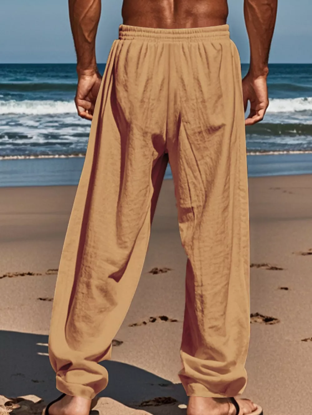 Men's Full Size Casual Loose-Fit Pants with Elastic Drawstring Waist Plus Size, image 8