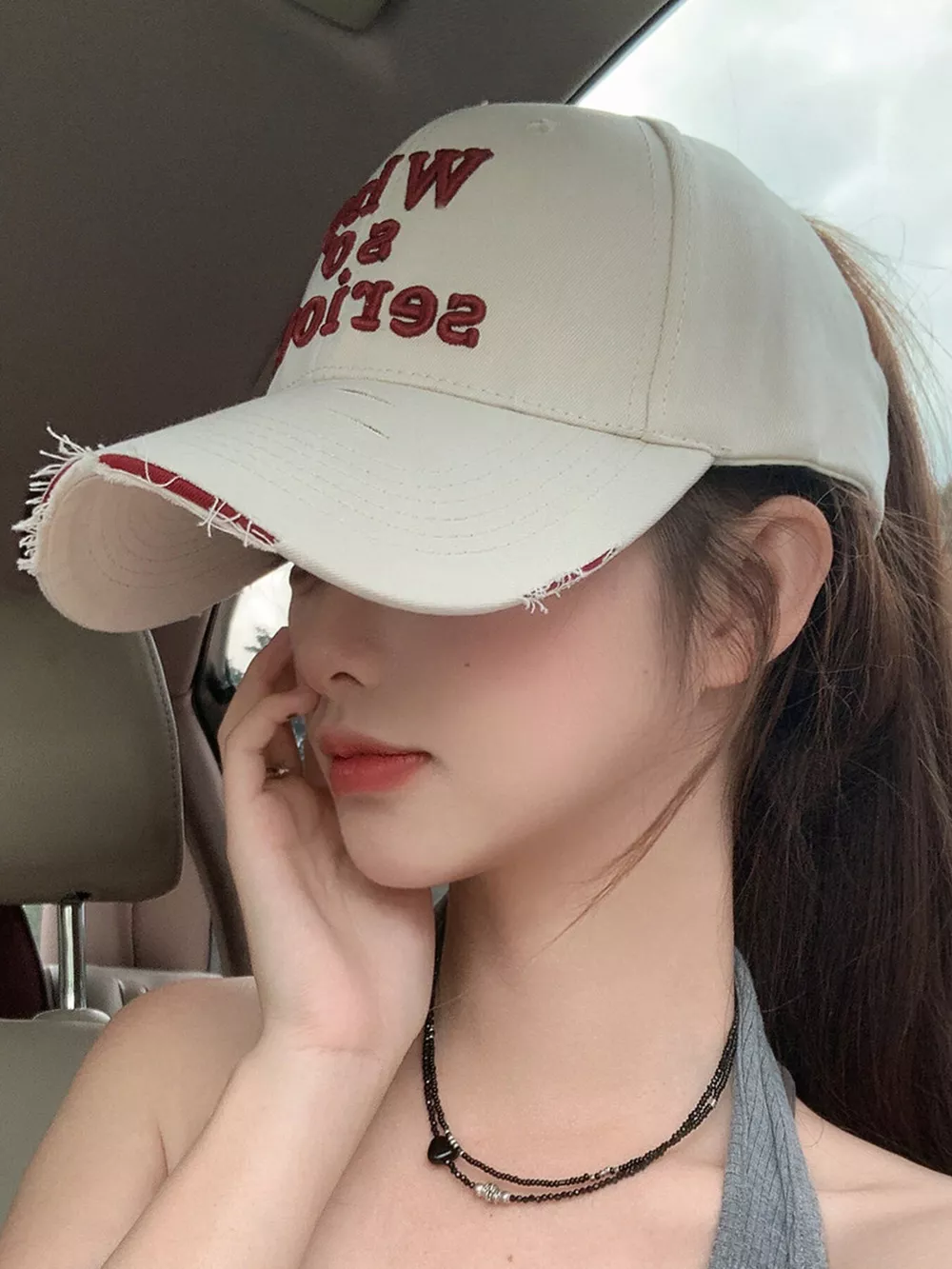 Embroidered Slogan Baseball Cap, image 4