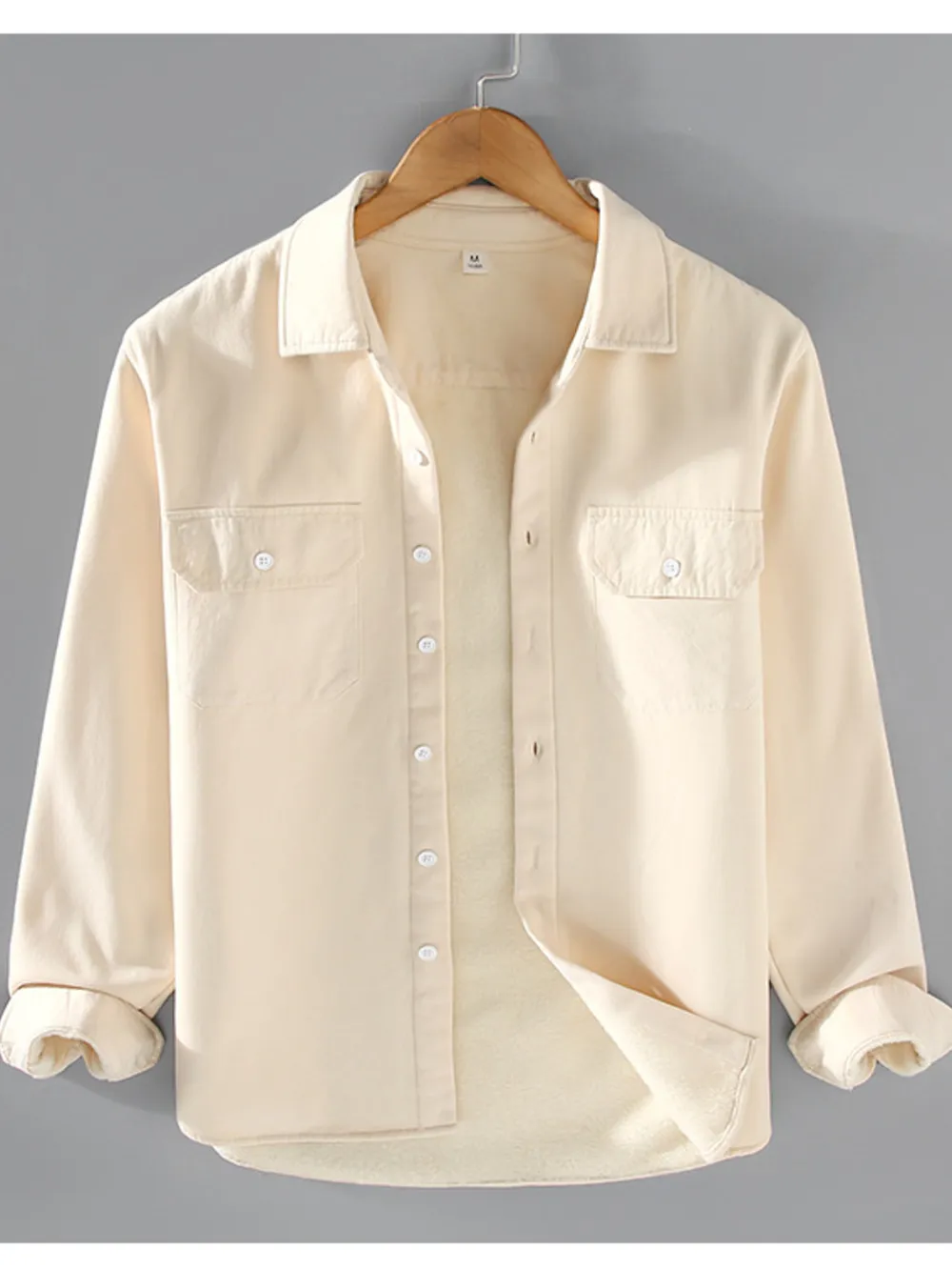Men's Plus Size Button Up Long Sleeve Shirt