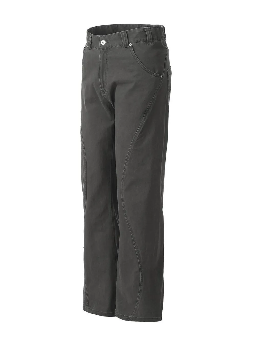 Men's Washed High Waist Flare Pants, image 5
