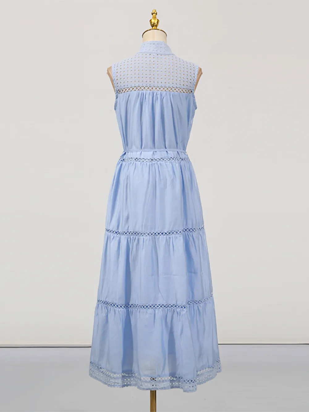 Hollow Out Sleeveless Midi Dress, image 9