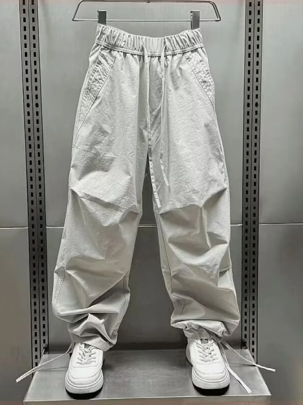 Men's Plus Size Drawstring Wide Leg Pants