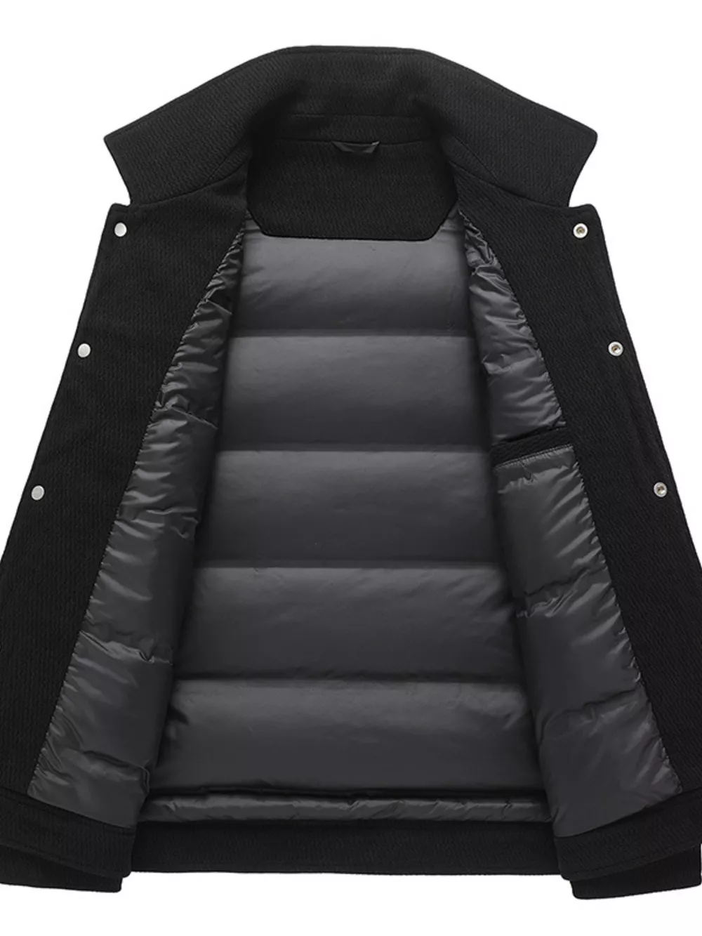 Men's Plus Size Snap Down Long Sleeve Jacket, image 3