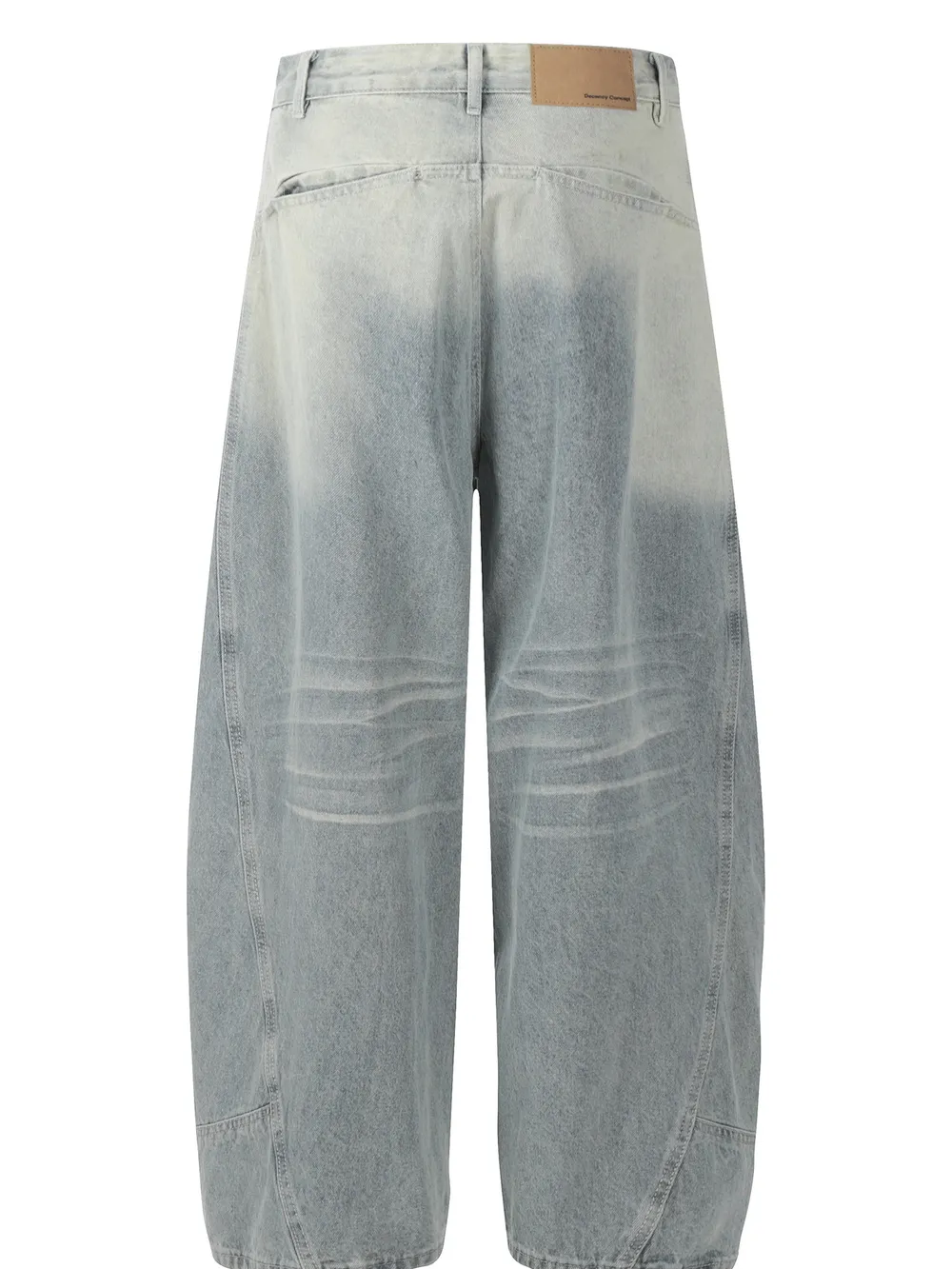 Men's Washed Curved Jeans with Contemporary Fade, image 3